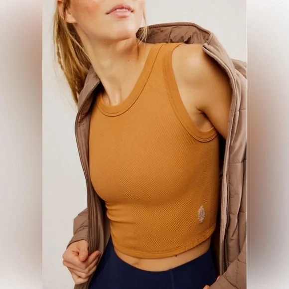 Free People Tops - Free People Ribbed Tank Top in Camel